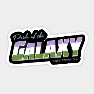 PCGE - Pride of the Galaxy - Gender Queer Pride T-Shirt Sticker